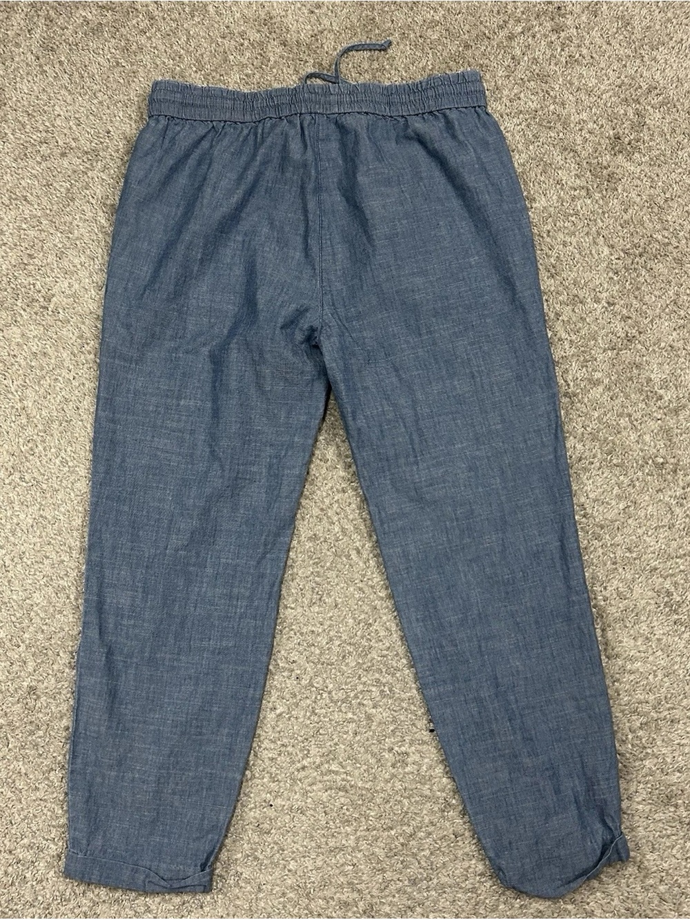 J. Crew Women’s Chambray Drawstring Pants Blue 25” Inseam